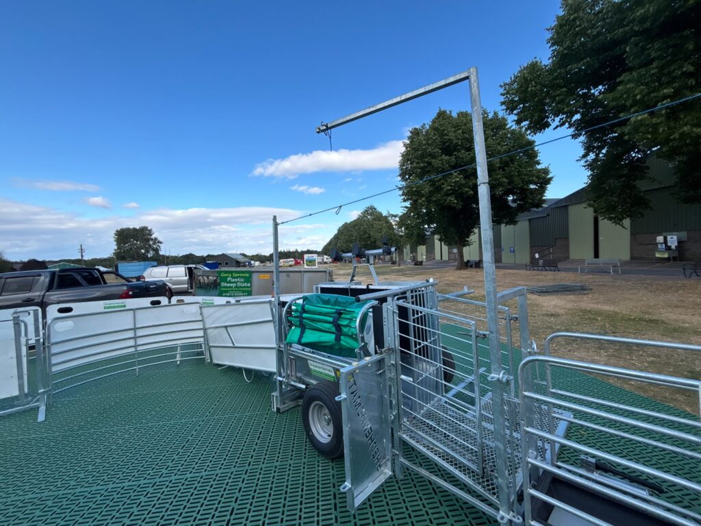 the shepherdsmate sheep handler set up at a recent agricultural show